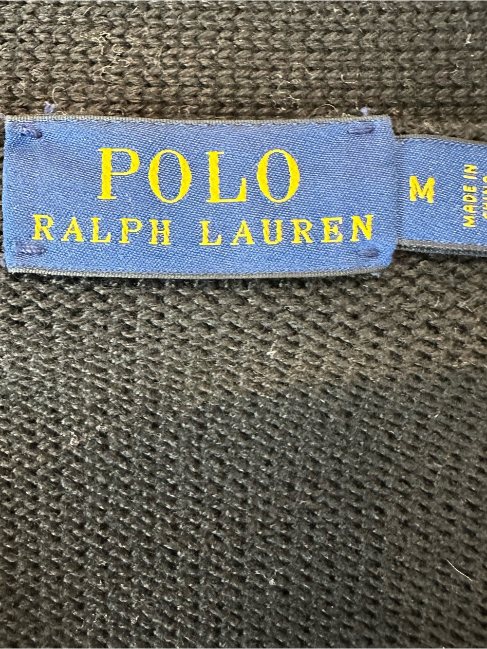 Polo Ralph Lauren Black Varsity-Style Cardigan with White Appliqué - Picture 12 of 14
